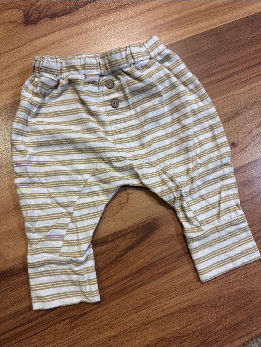 Rylee Cru 3-6M Yellow and Cream Striped Baby Pants